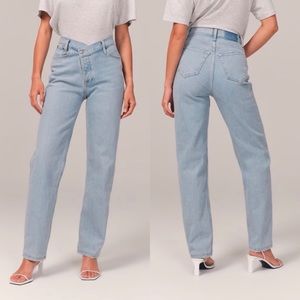 Abercrombie & Fitch The Dad High-Rise Cross Over Waist Jean - Women’s 4 Long